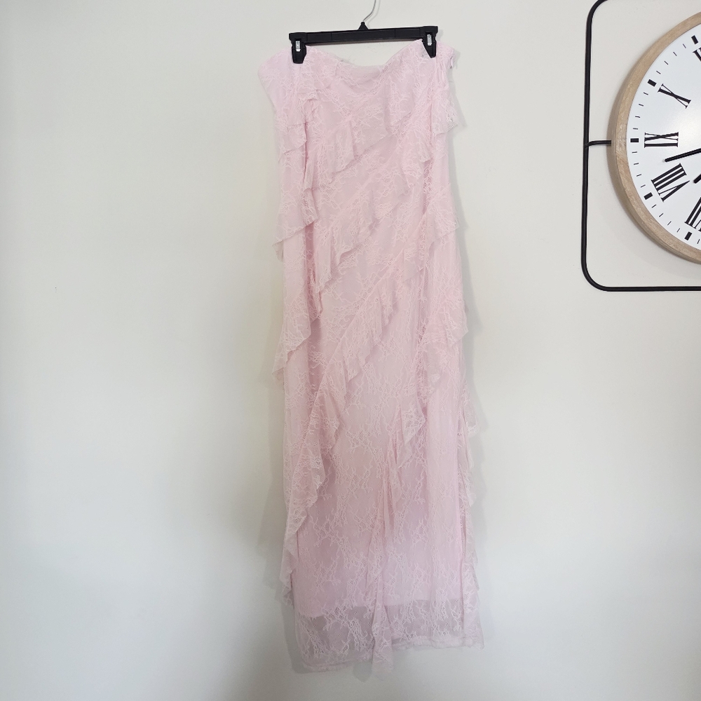 Wild Fable Light Pink Lace-Trimmed Dress NEW